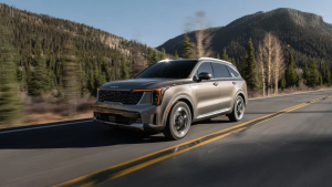 2026 Kia Sorento PHEV driving down road