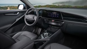 2026 Kia Niro EV steering wheel and multimedia screen